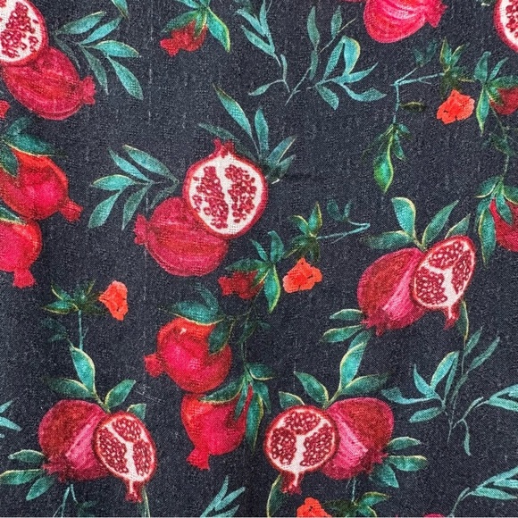 Fresha London Pomegranate Print Jumpsuit Ruffle Sleeves Wide Leg Size M - Picture 4 of 9